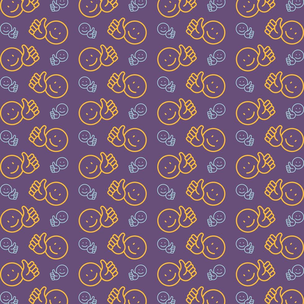 Satisfaction sign trendy repeating apparel pattern multicolor vector illustration background