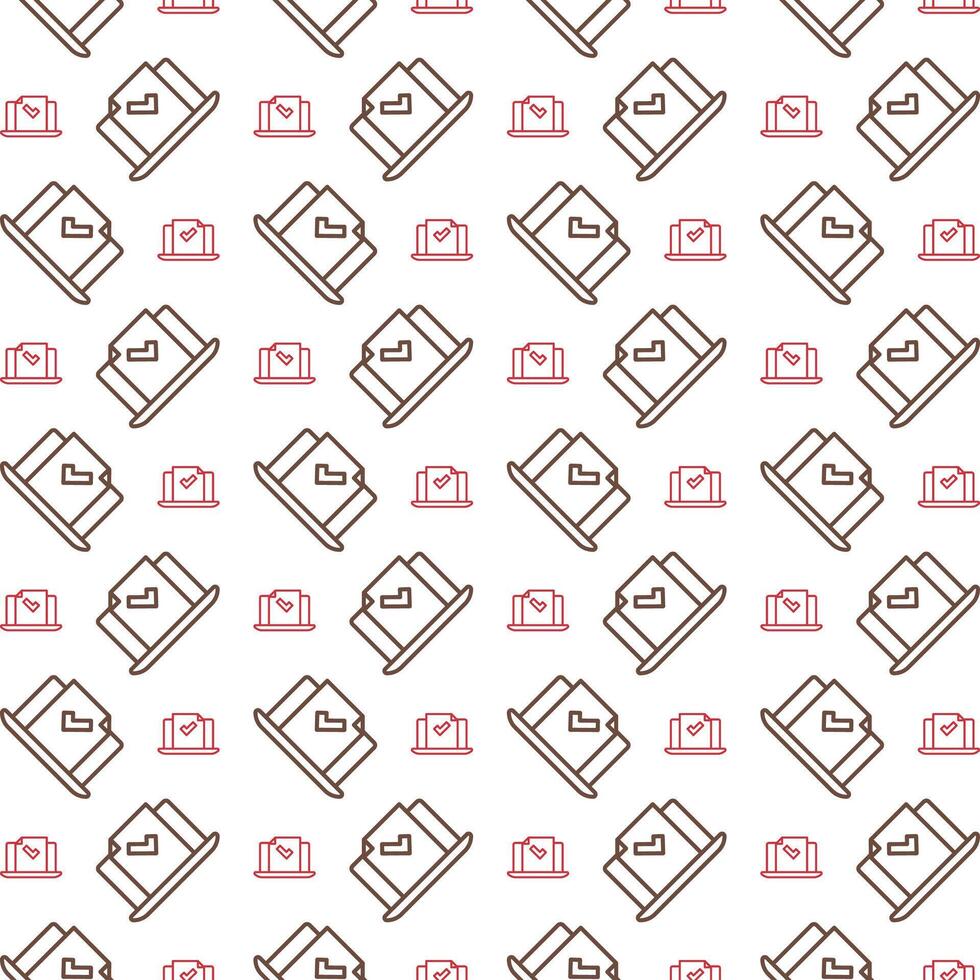 Online survey red brown repeating trendy pattern beautiful vector illustration background