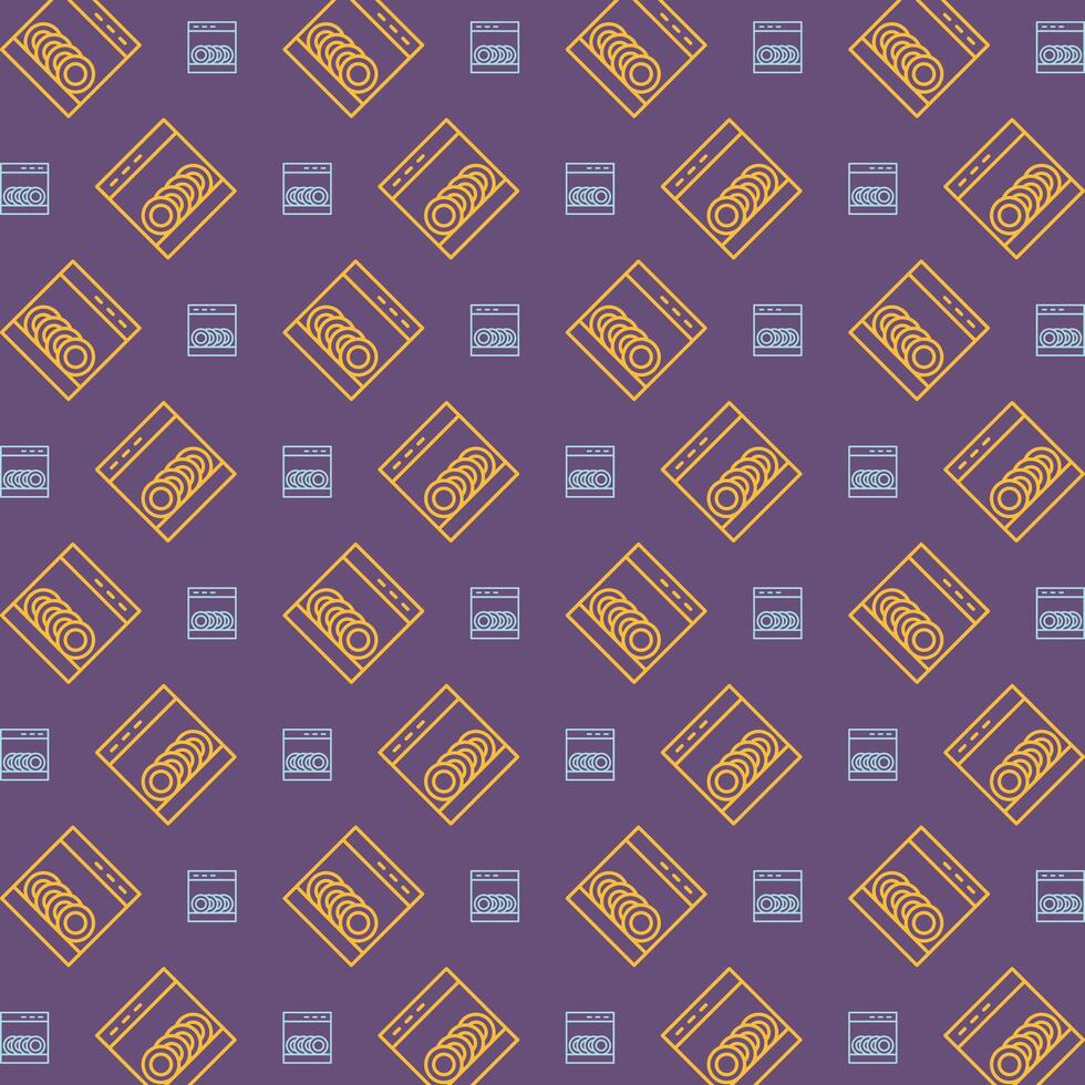 Dish washer sign trendy repeating apparel pattern multicolor vector illustration background