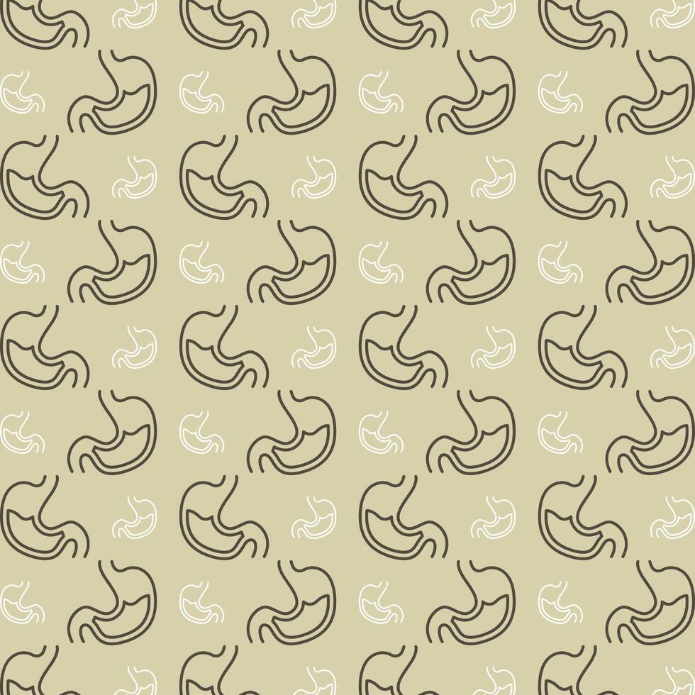 Stomach symbol multicolor decorative trendy repeating pattern vector illustration background