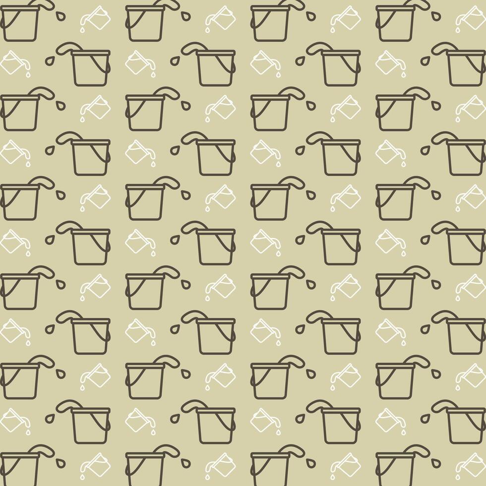 Bucket symbol multicolor decorative trendy repeating pattern vector illustration
