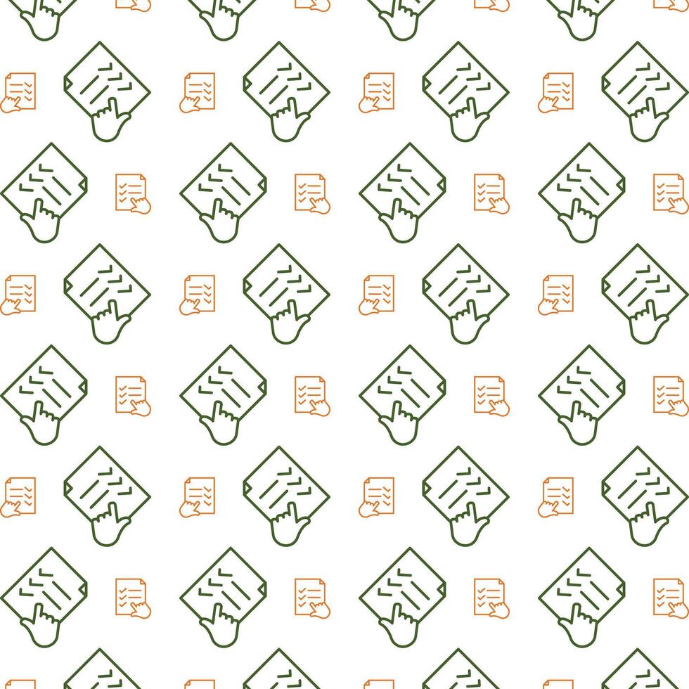 Study program icon repeated stylish trendy pattern beautiful green vector illustration background