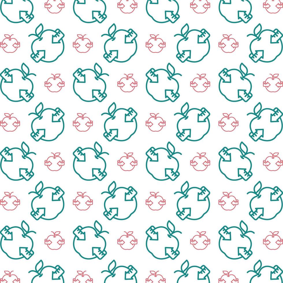Diet icon repeated stylish trendy pattern beautiful vector illustration background