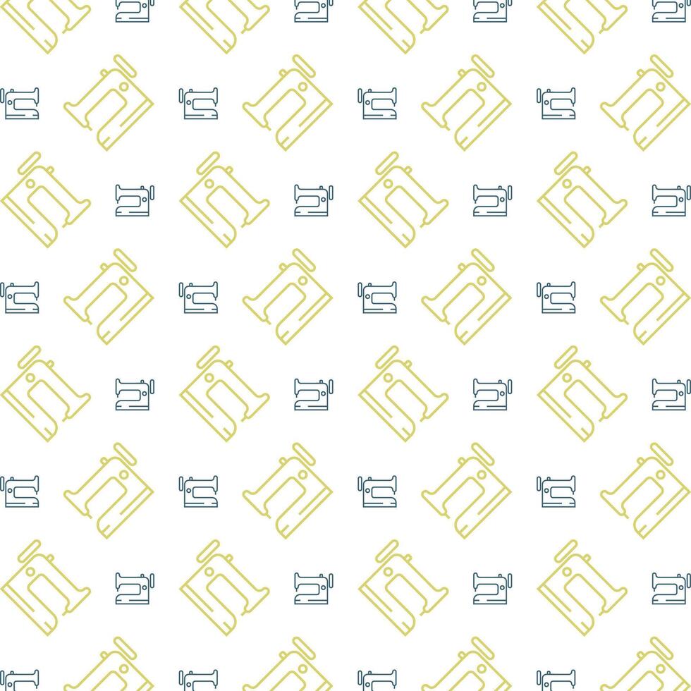 Sewing machine icon repeated lovely trendy pattern beautiful vector illustration background