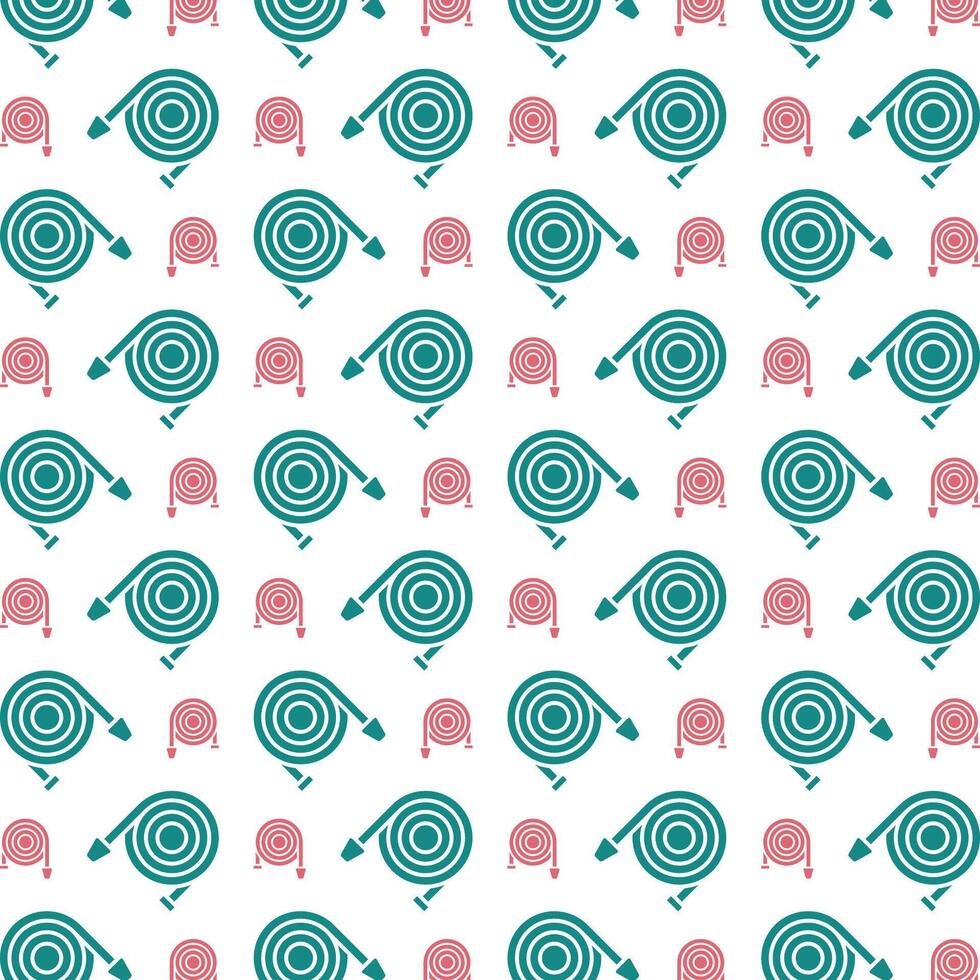 Garden hose icon repeated stylish trendy pattern beautiful vector illustration background