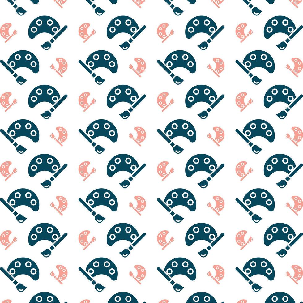 Painting palette trendy repeating fashion pattern vector illustration background