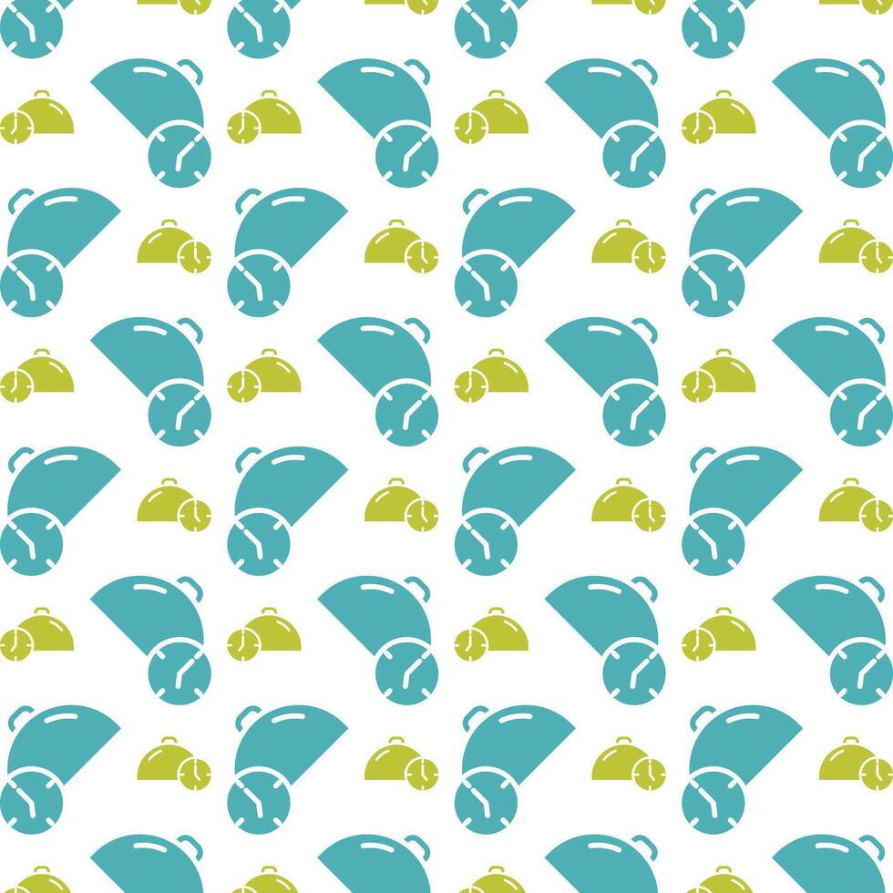 Lunch time trendy repeating fashion blue pattern vector illustration background