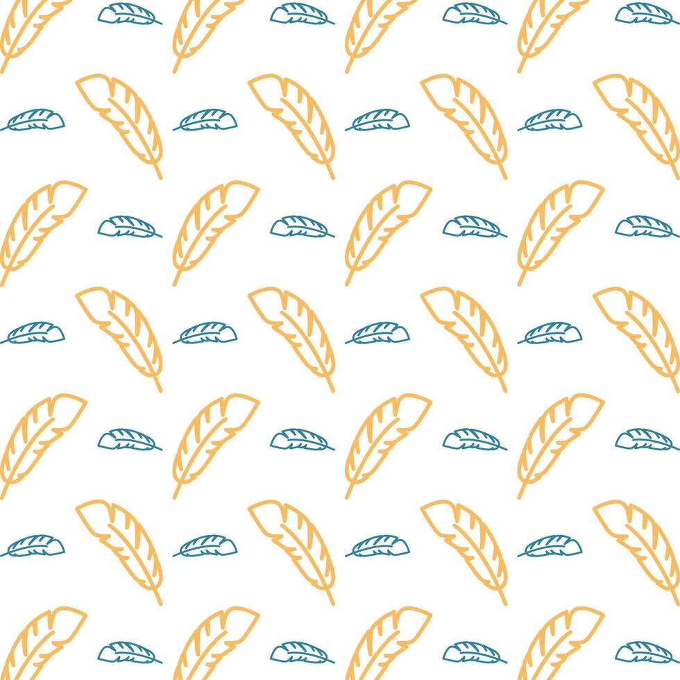 Feather icon trendy repeating pattern colorful vector illustration background