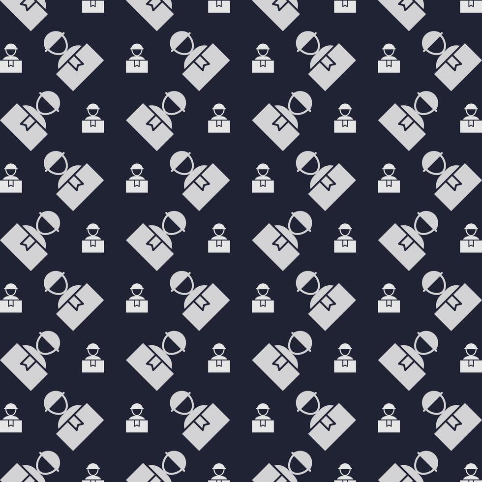 Delivery man modern repeating stylish trendy pattern vector illustration black background