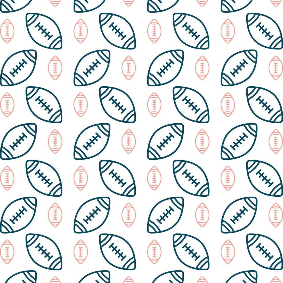 American football trendy repeating fashion pattern vector illustration background