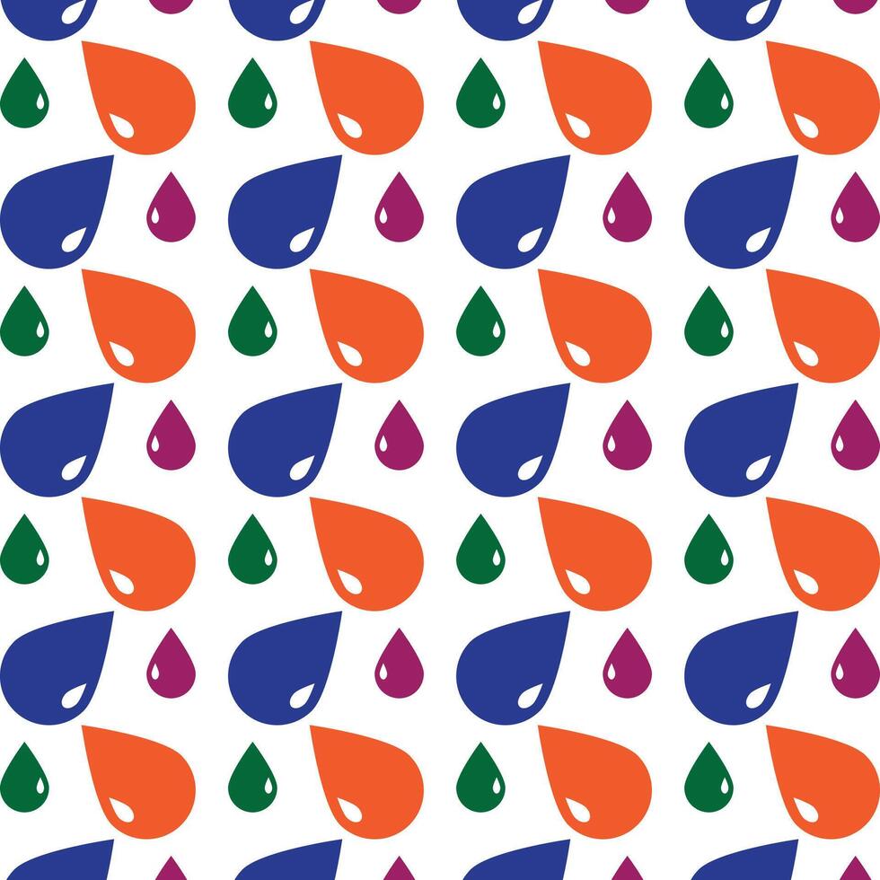 Water drop multicolor repeating trendy pattern stylist vector illustration background