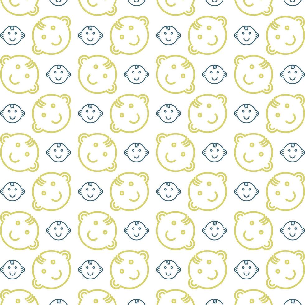 Baby icon repeated lovely trendy pattern beautiful vector illustration background