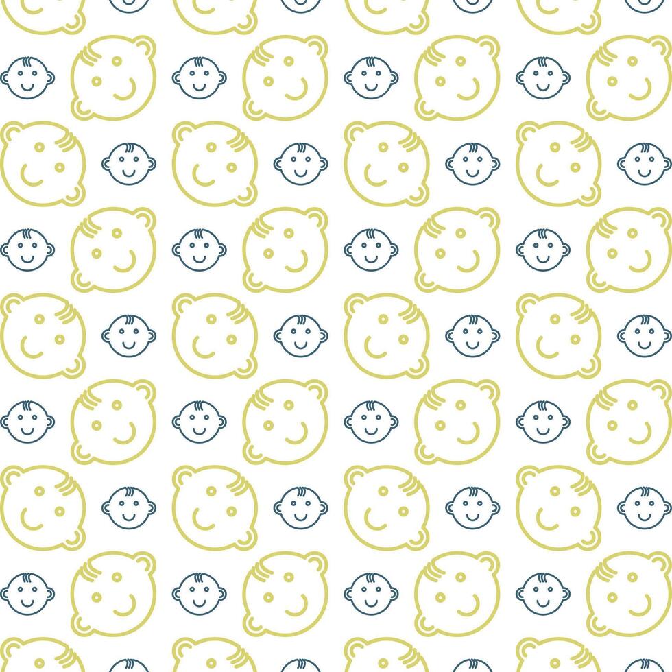 Baby icon repeated lovely trendy pattern beautiful vector illustration background