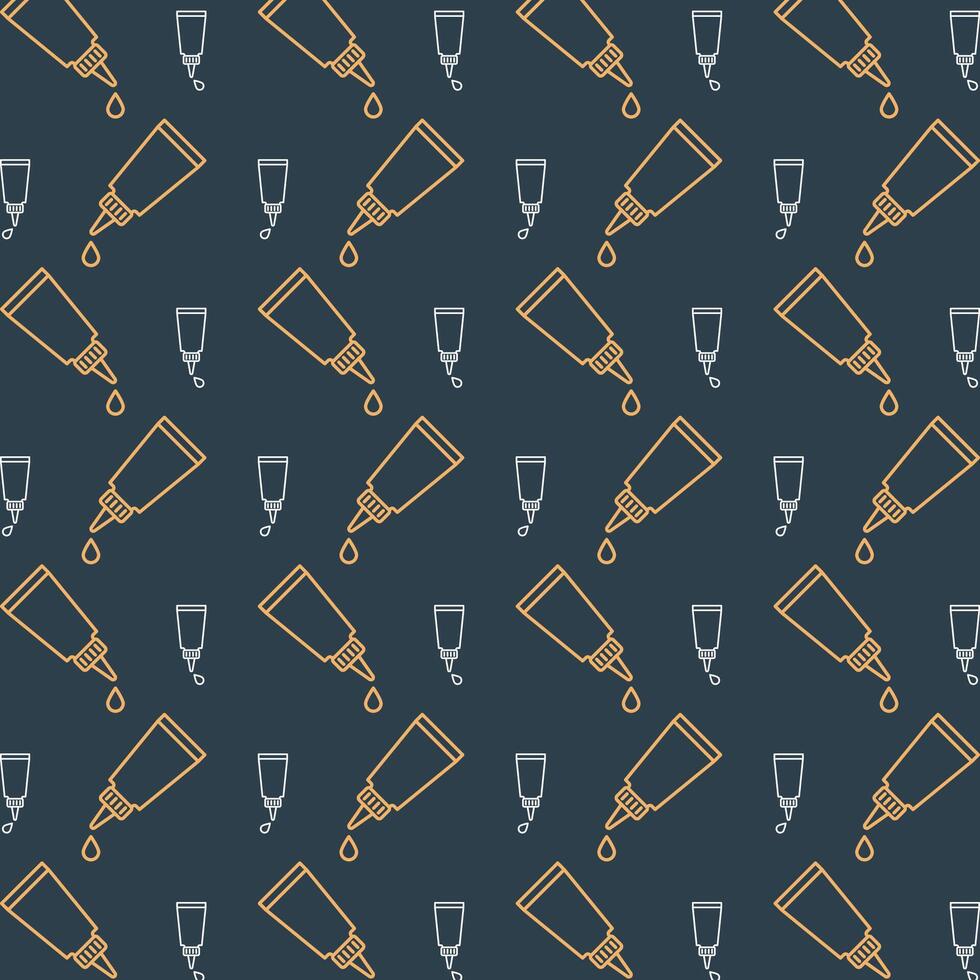 Glue icon trendy repeating pattern orange color vector illustration background