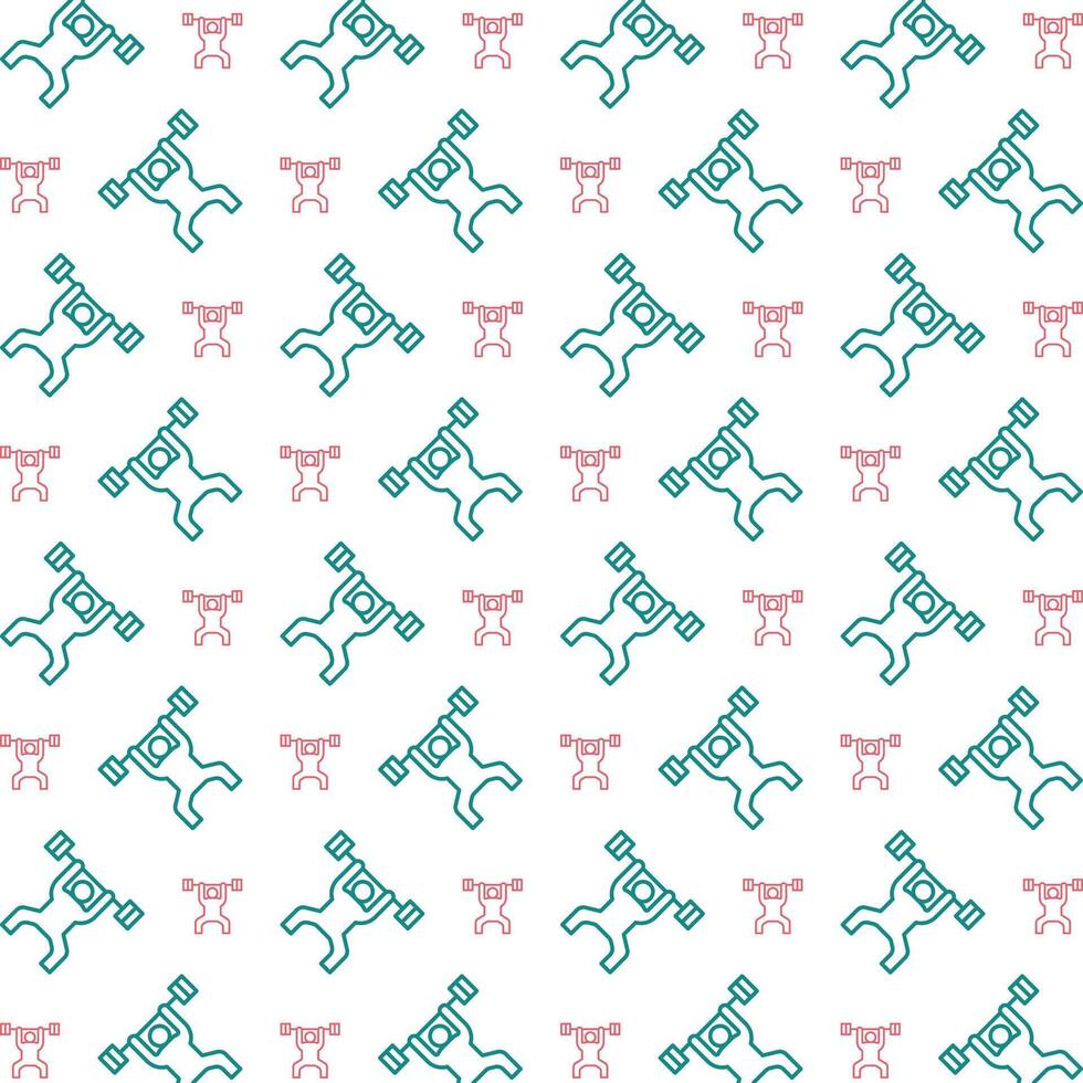 Gym icon repeated stylish trendy pattern beautiful vector illustration background