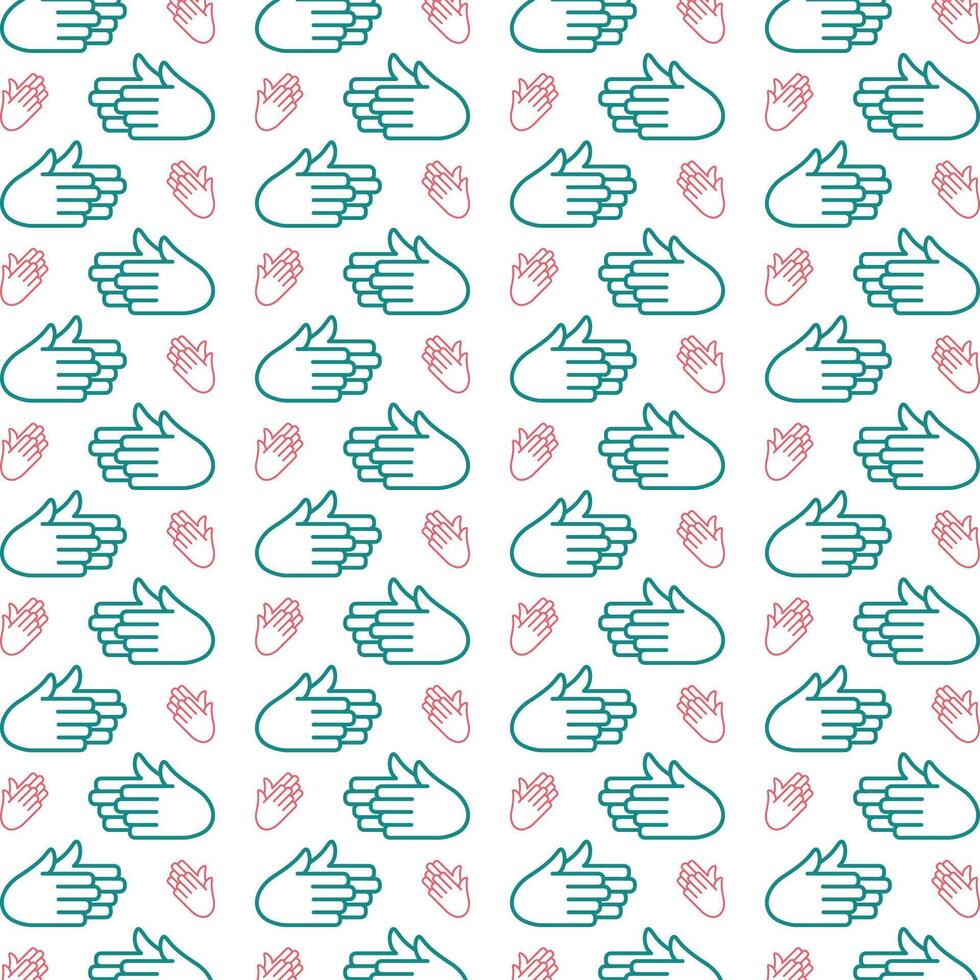 Applause icon repeated stylish trendy pattern beautiful vector illustration background