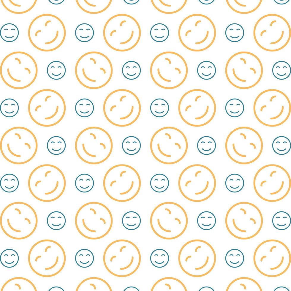 Emoticon face icon trendy repeating pattern colorful vector illustration background