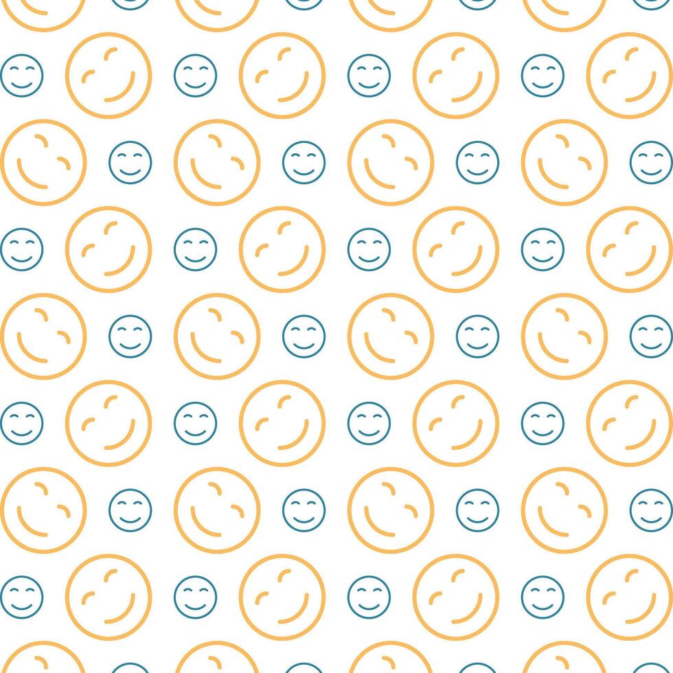 Emoticon face icon trendy repeating pattern colorful vector illustration background