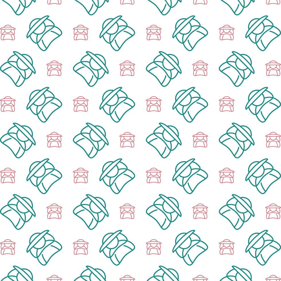 Beekeeper icon repeated stylish trendy pattern beautiful vector illustration background