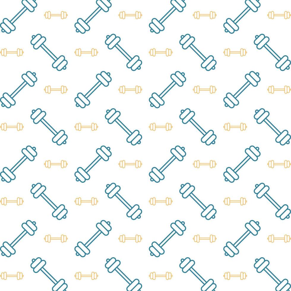 Barbell Dumbell icon trendy repeating pattern colorful vector illustration background