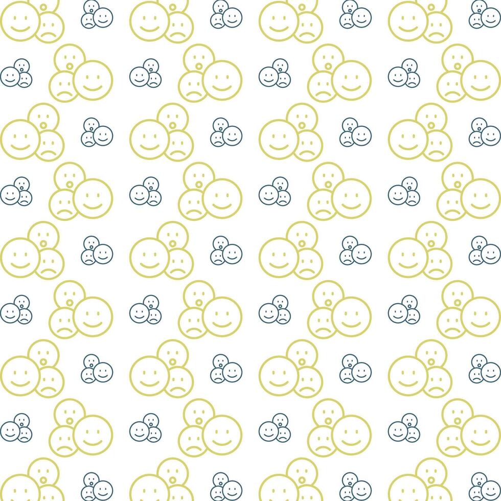 Emoticons icon repeated lovely trendy pattern beautiful vector illustration background