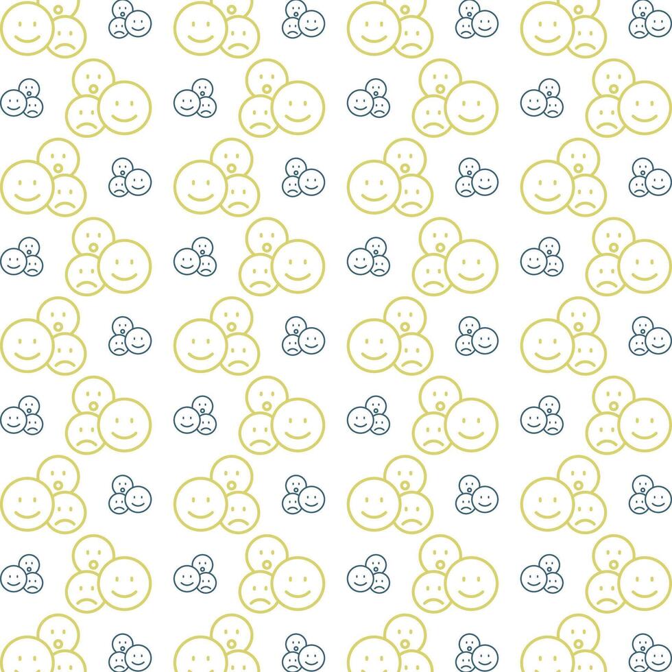 Emoticons icon repeated lovely trendy pattern beautiful vector illustration background