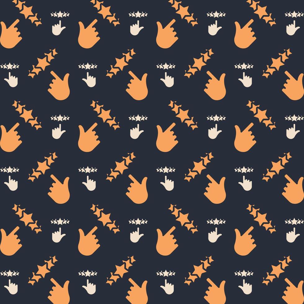 Rating multicolor repeating trendy pattern in dark background vector illustration