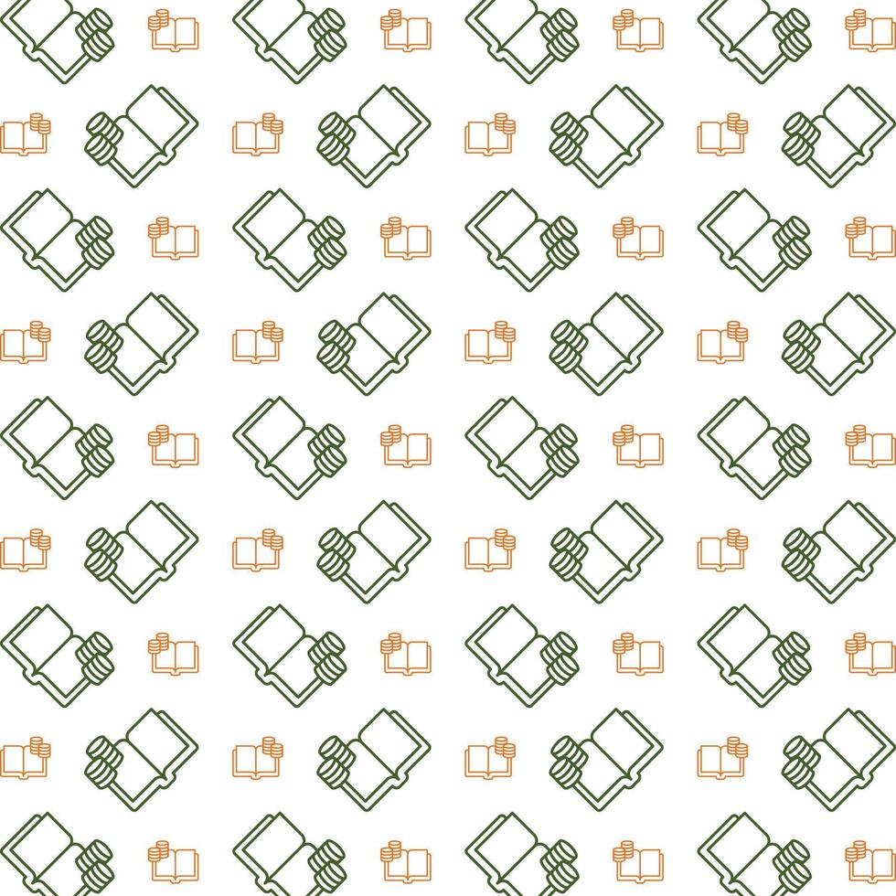 Accountant icon repeated stylish trendy pattern beautiful green vector illustration background