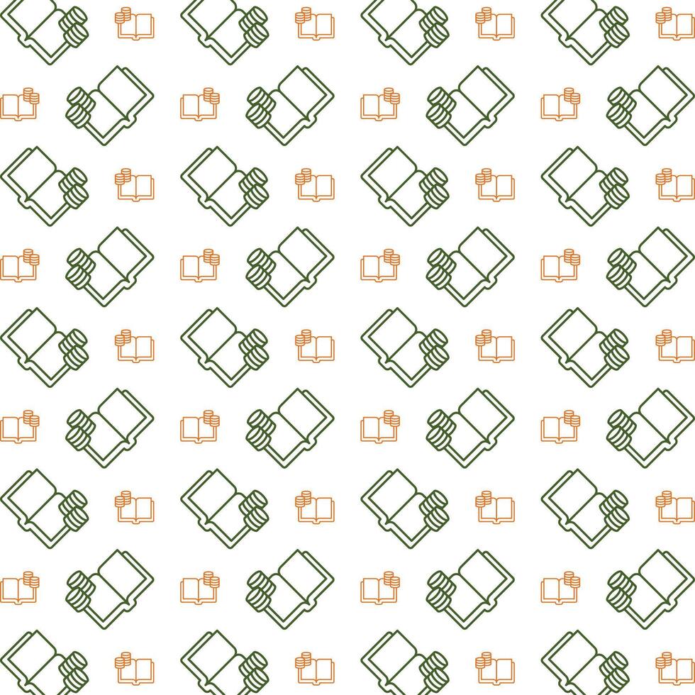 Accountant icon repeated stylish trendy pattern beautiful green vector illustration background