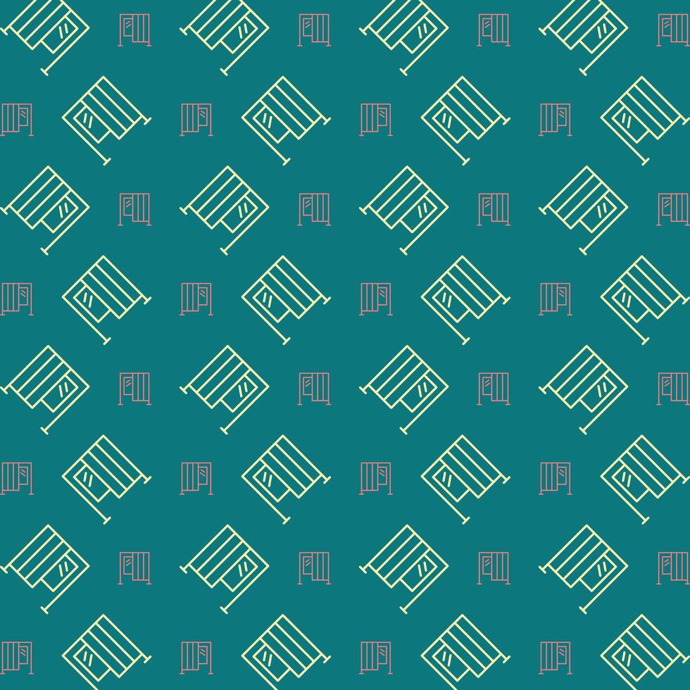 Fitting room trendy repeating pattern beautiful vector illustration blue background