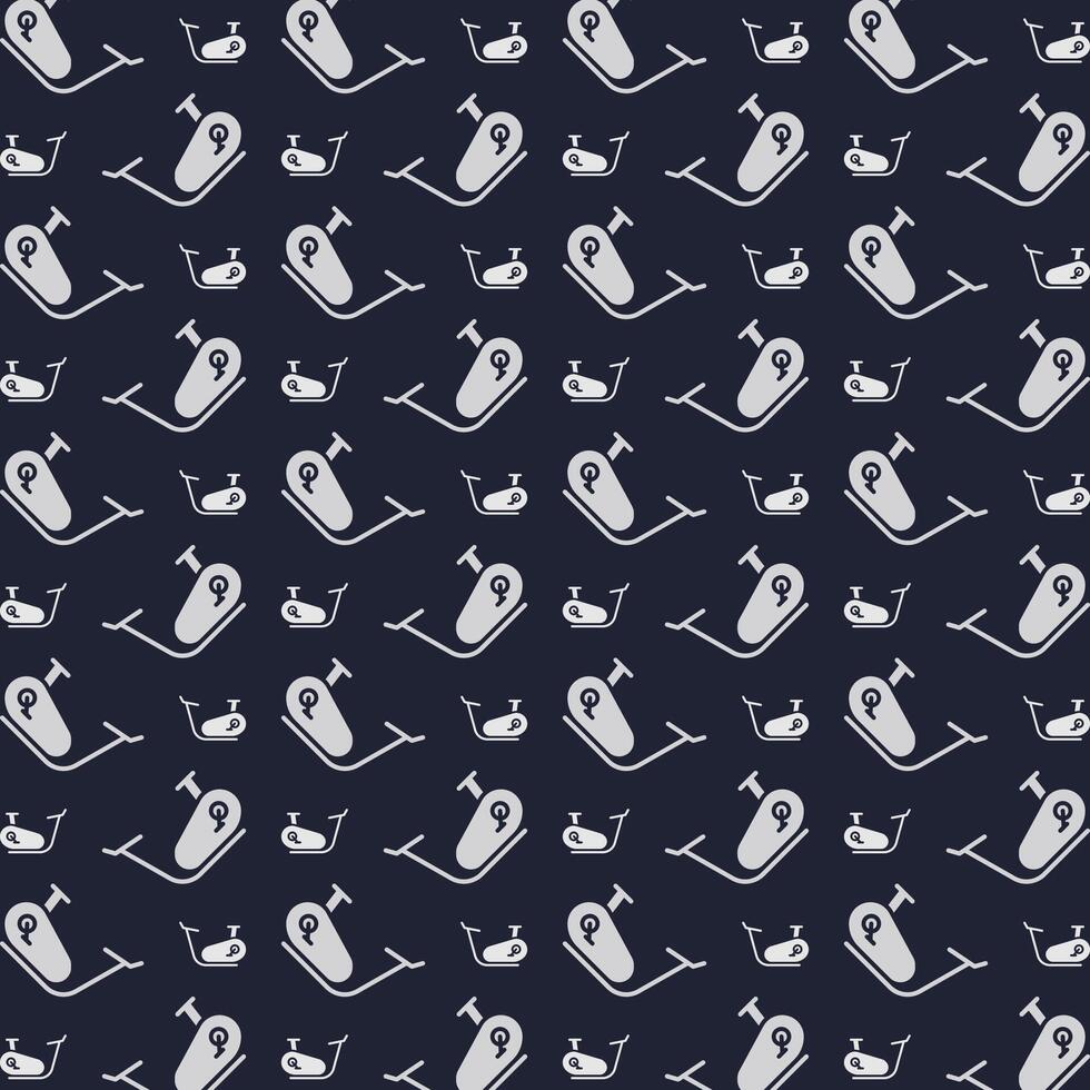 Exercise bike modern repeating stylish trendy pattern vector illustration black background