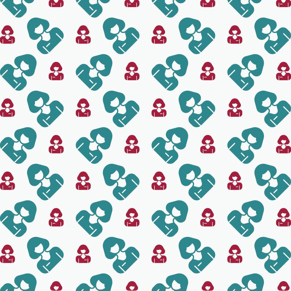 Nutritionist symbol multicolor decorative trendy red repeating pattern vector illustration
