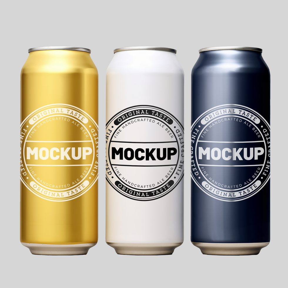 psd bier kan mockup