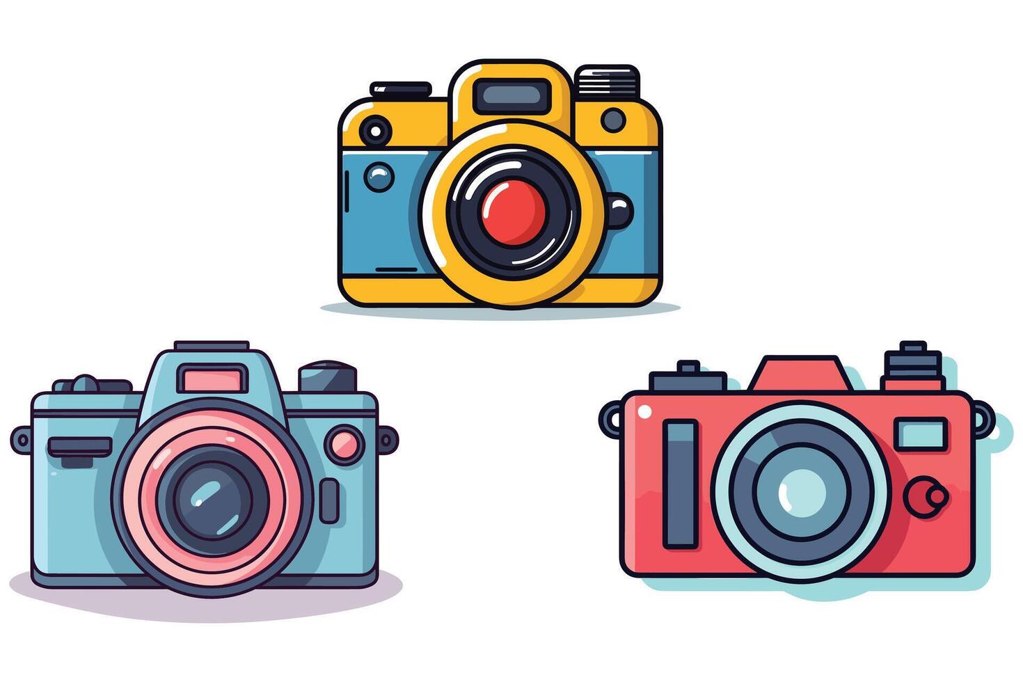 Camera icon simple vector illustration