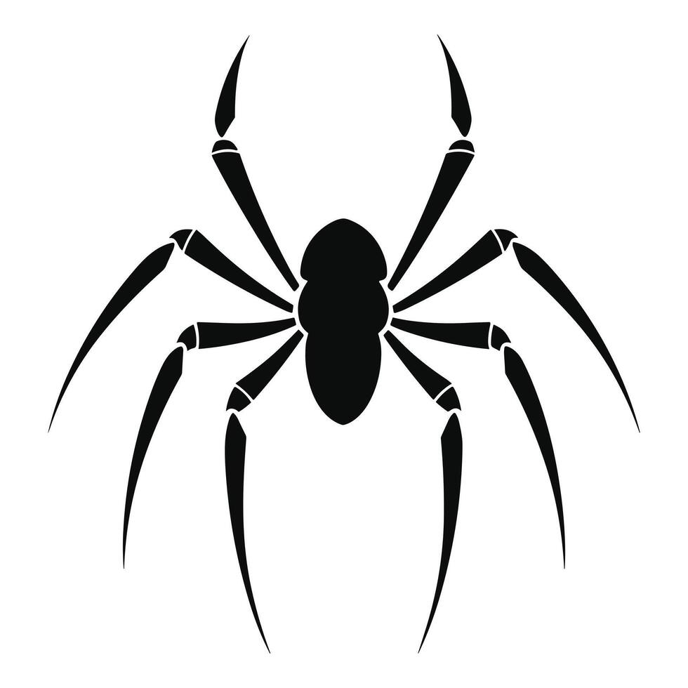 ai generado araña negro silueta vector. vector