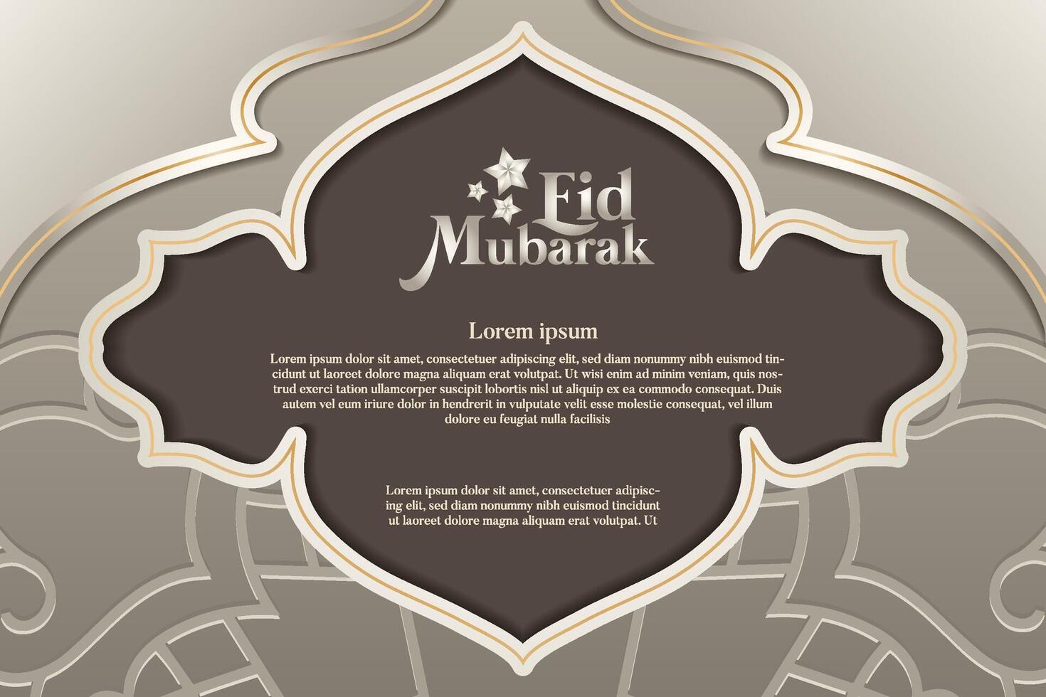 Elegant Islamic glamour background and poster Eid Mubarak Idul Fitri or Ramadan with gradient elemen vector