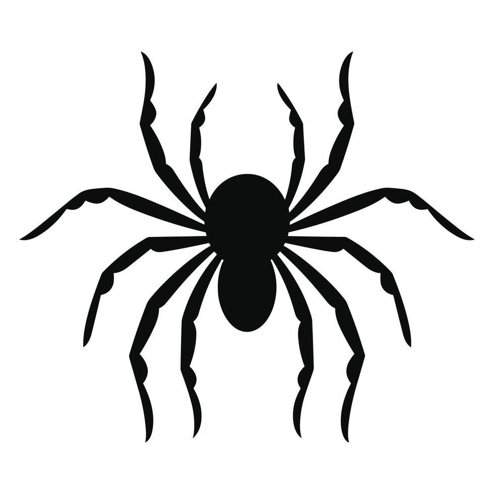 ai generado araña negro silueta vector. vector