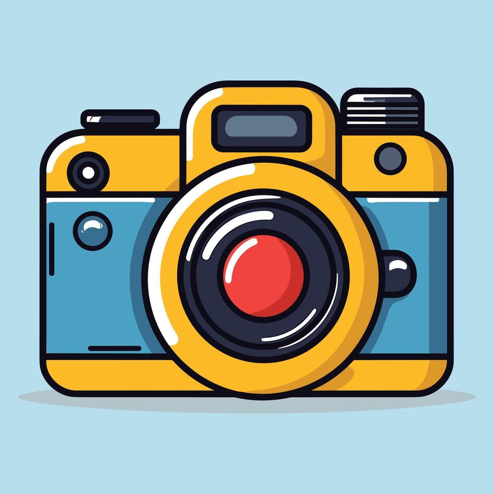 Camera icon simple vector illustration