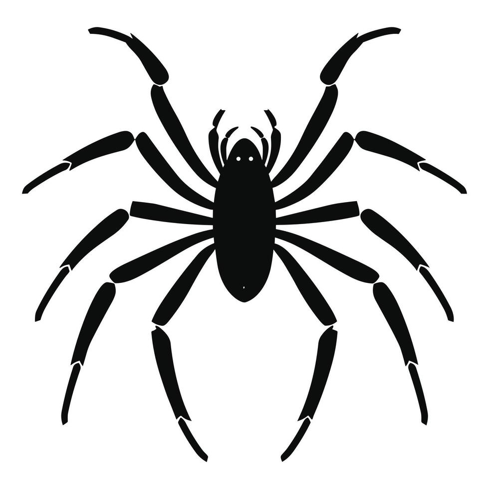 AI generated Spider black Silhouette vector. vector