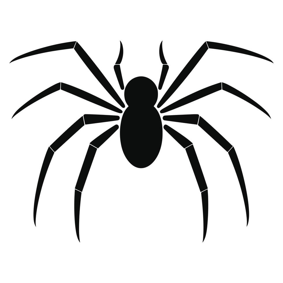 AI generated Spider black Silhouette vector. vector