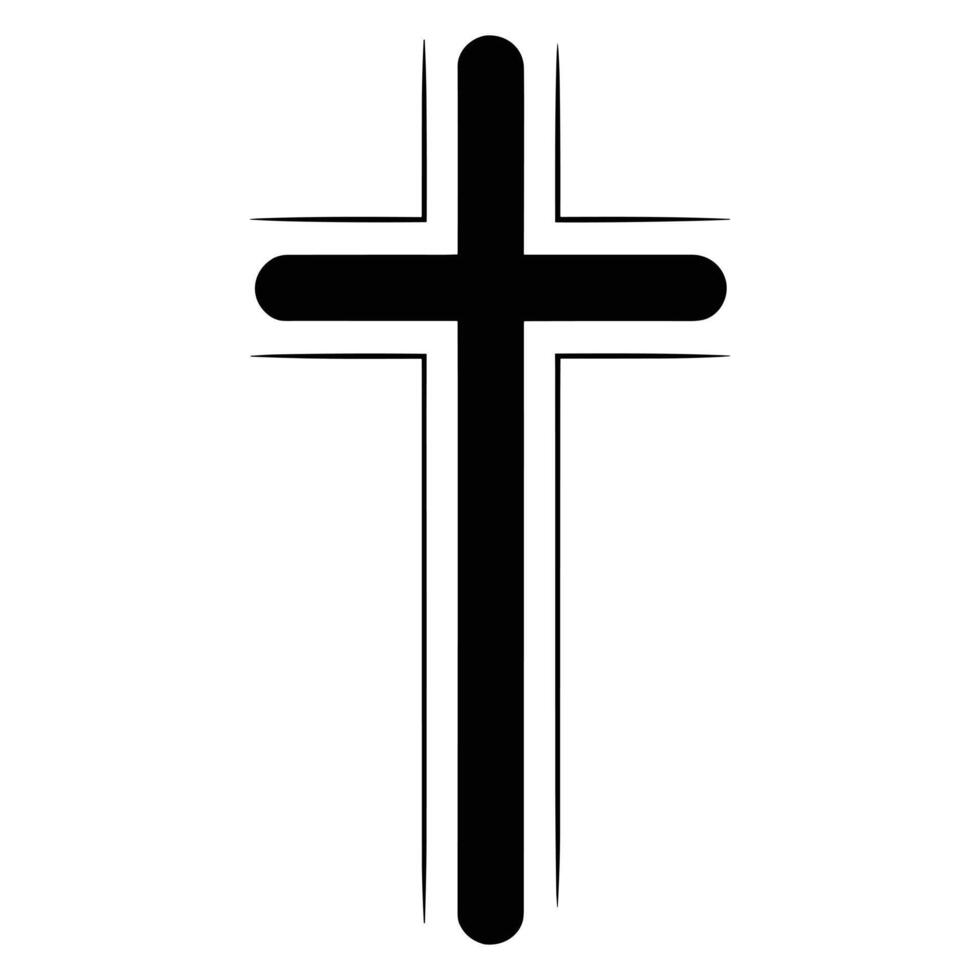 Cross black Silhouette vector