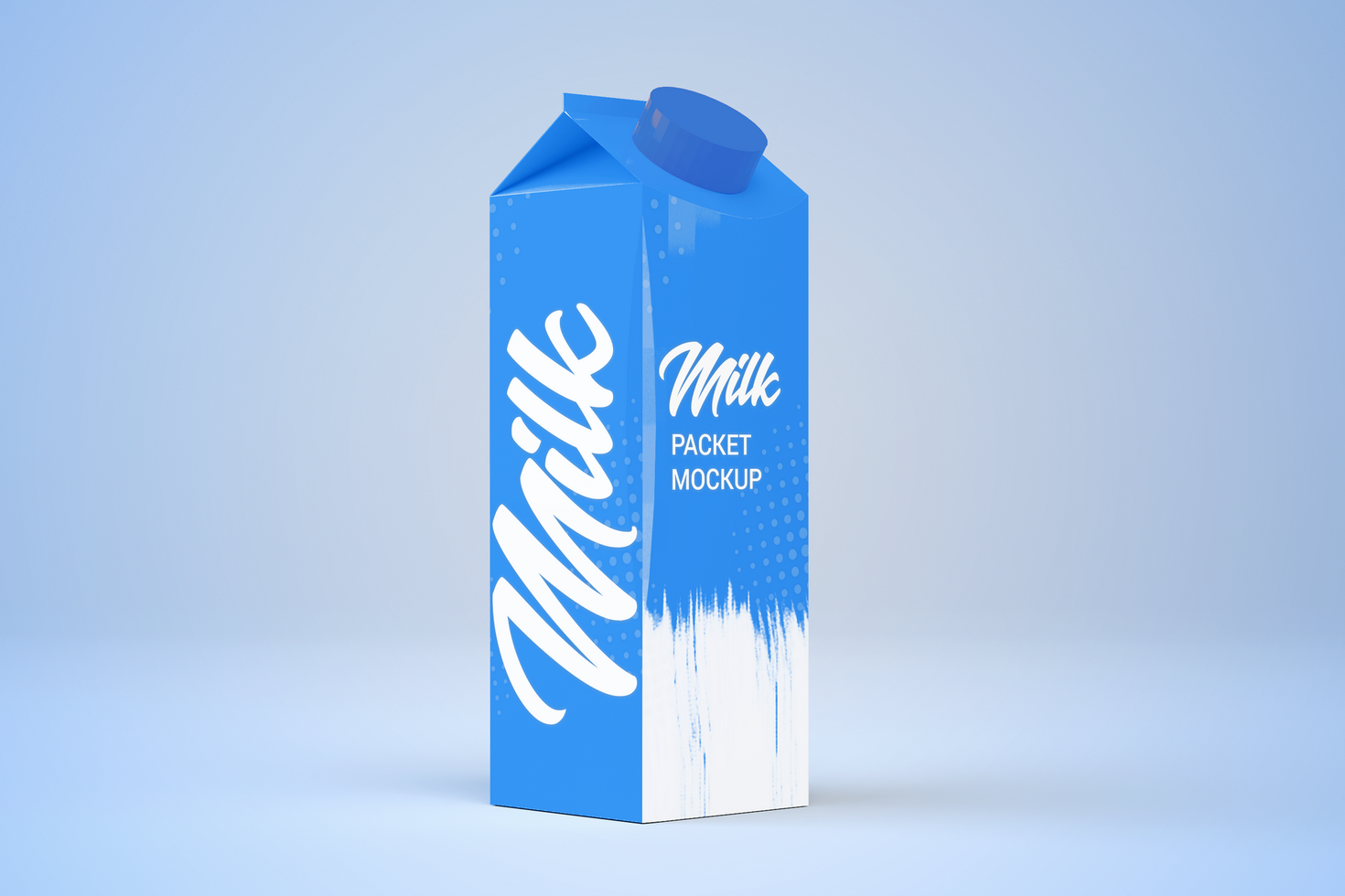 Milk packaging realistic mockup design psd