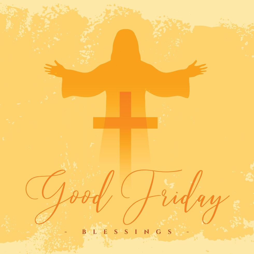 holy week good friday greeting card design vector