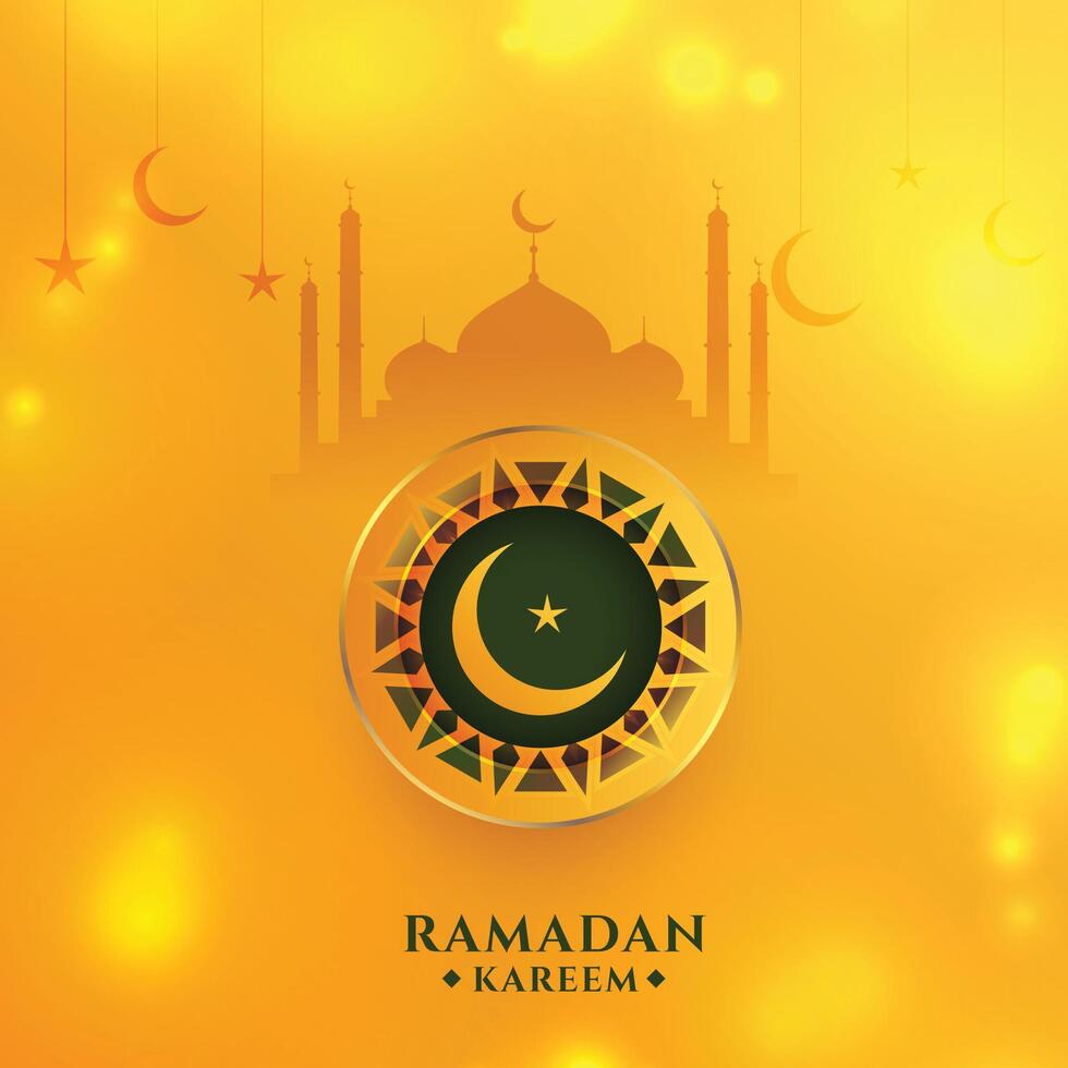 eid Ramadán kareem dorado brillante hermosa antecedentes vector