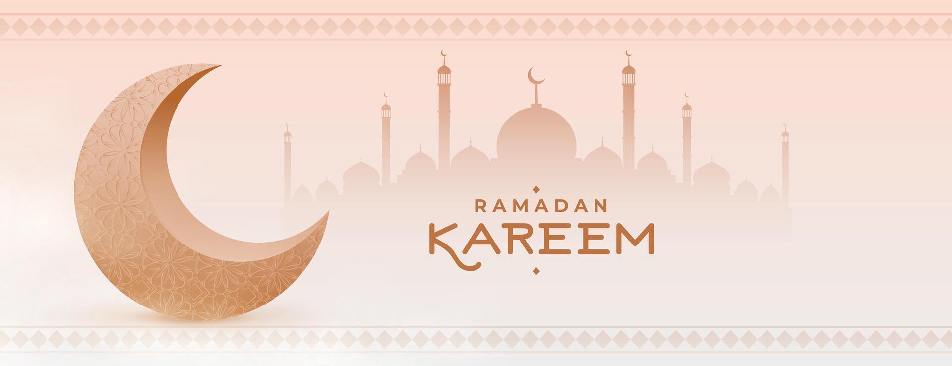 ramadan kareem and eid mubarak festival banner design vector
