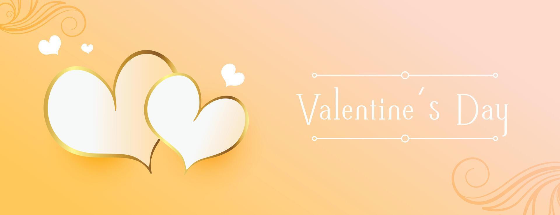 valentines day cute hearts banner design vector