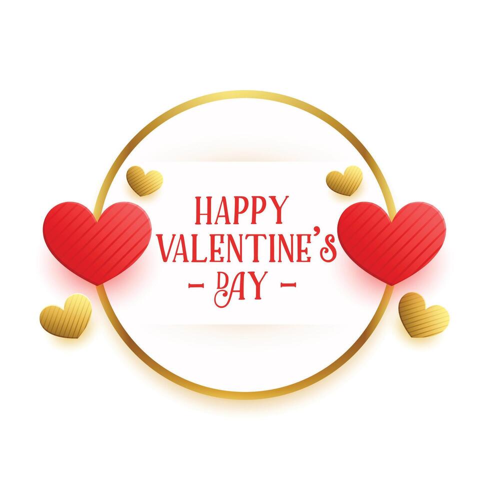 happy valentines day lovely greeting card design vector