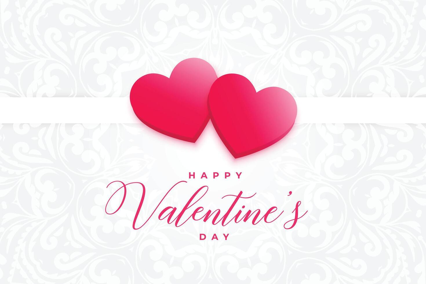 valentines day love hearts greeting card design vector