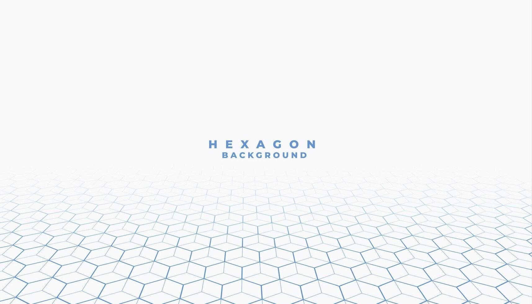 3d style blue hexagon shape pattern perspective background design vector