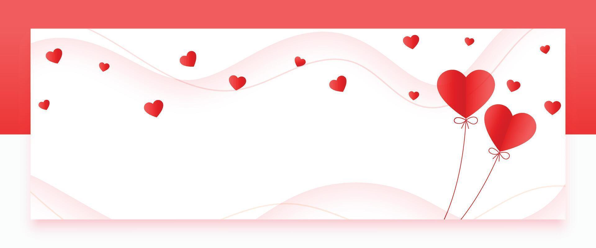 paper style love heart balloon romantic wallpaper design vector